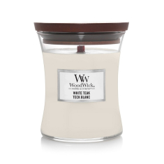 WoodWick küünal WHITE TEAK